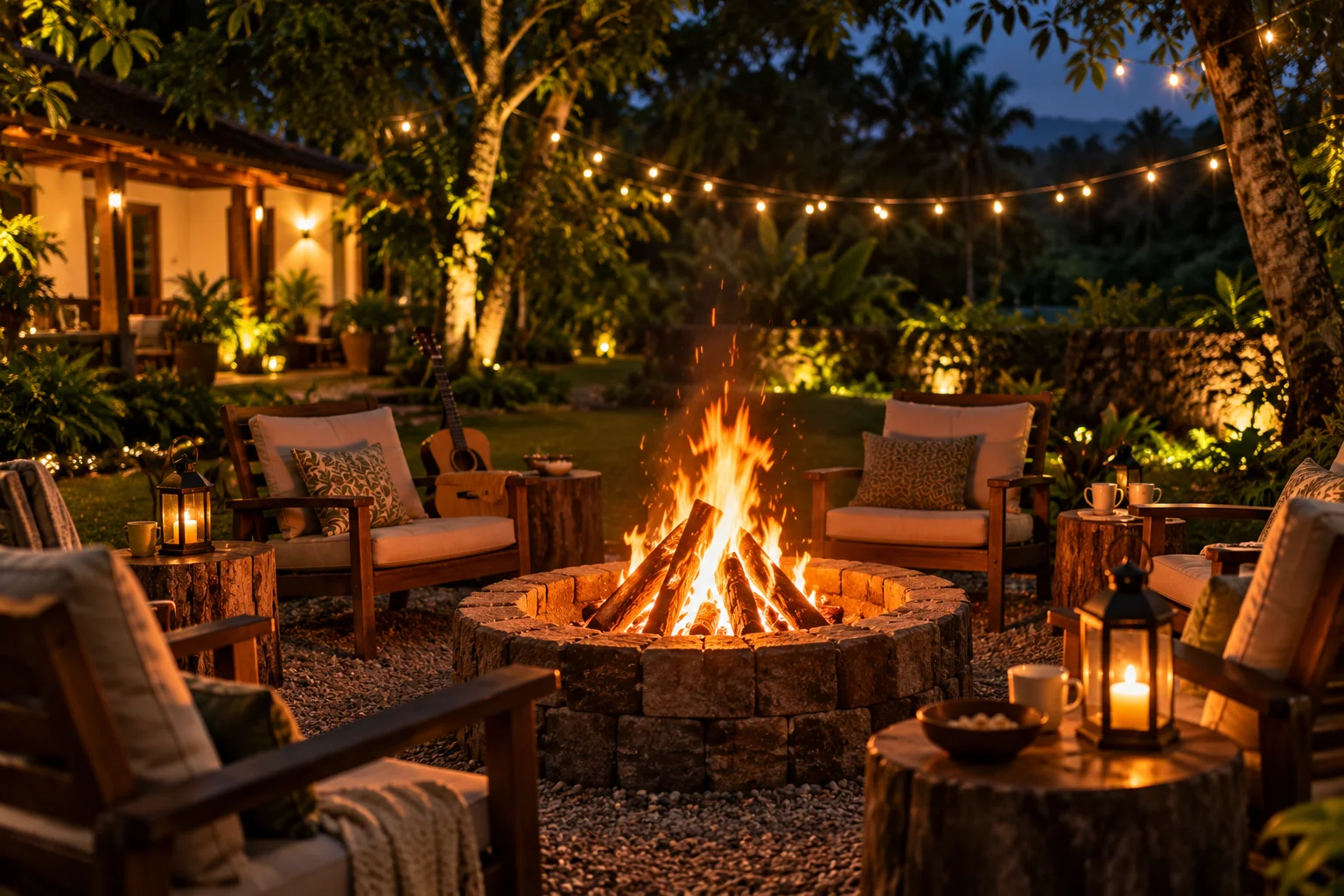 Bonfire evenings at Kunnathummal Home Stay